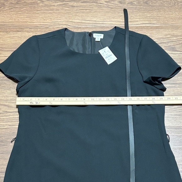 🔥🔥🔥J. Crew Black Midi Sheath Dress Crew Neck Short Sleeve Size:12🔥🔥🔥 - Picture 3 of 8